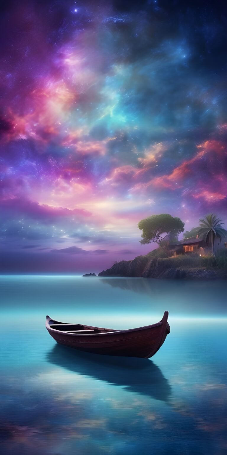 Vibrant nature, Boat wallpaper for mobile