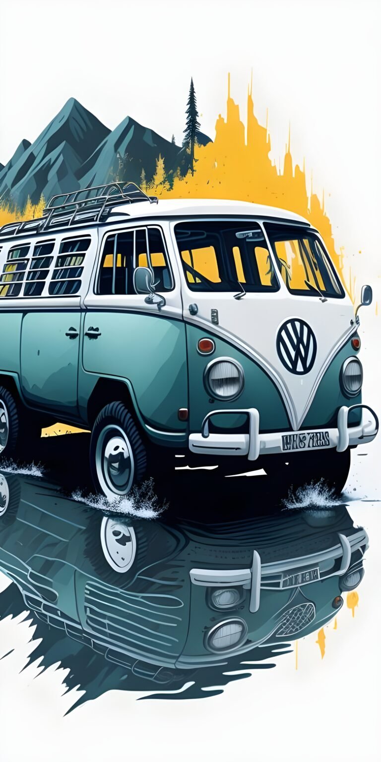 Artistic Bus Wallpaper Download, Minimal