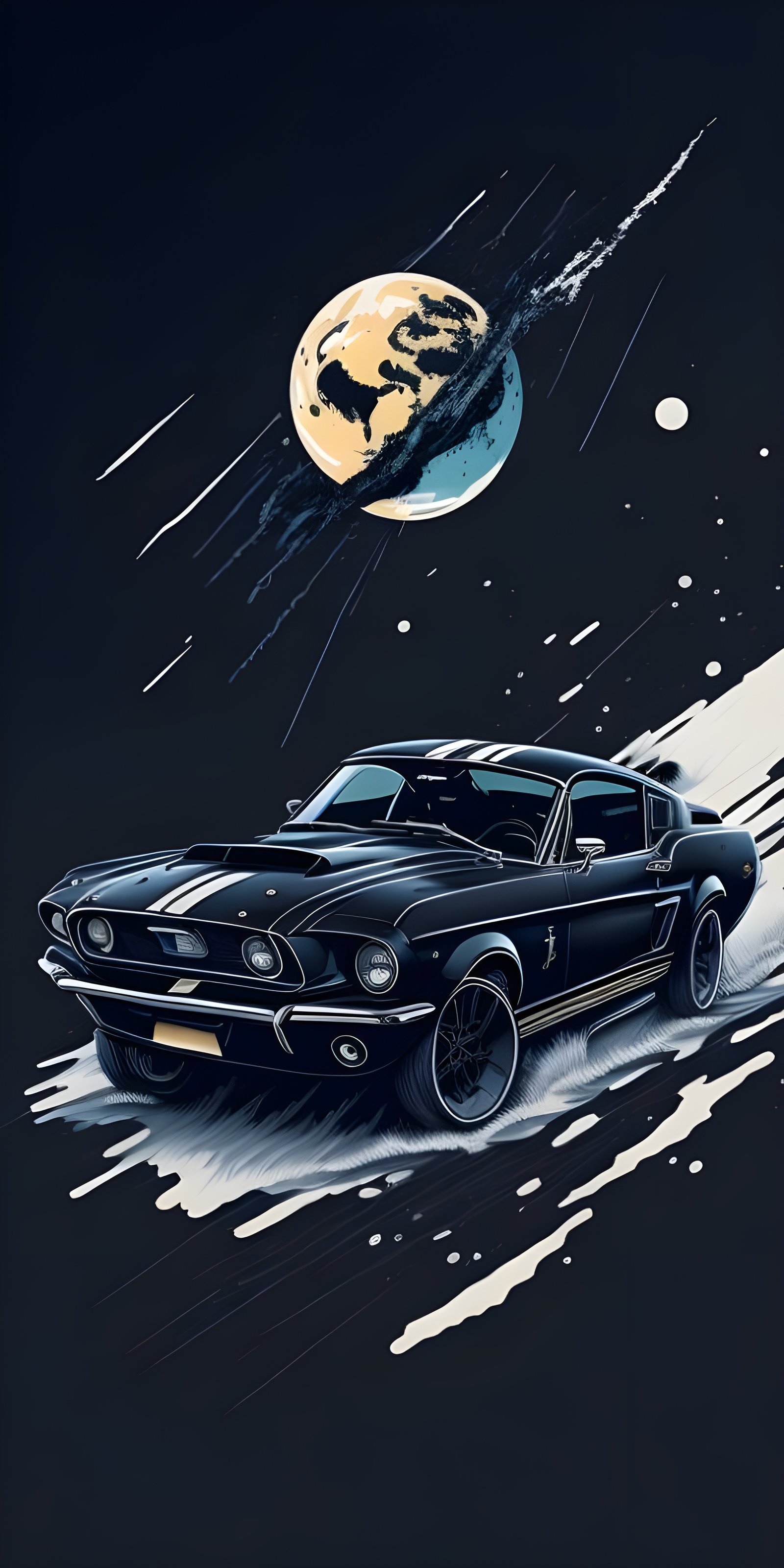 Black Car Best Artistic Wallpaper, Minimalist for Phone