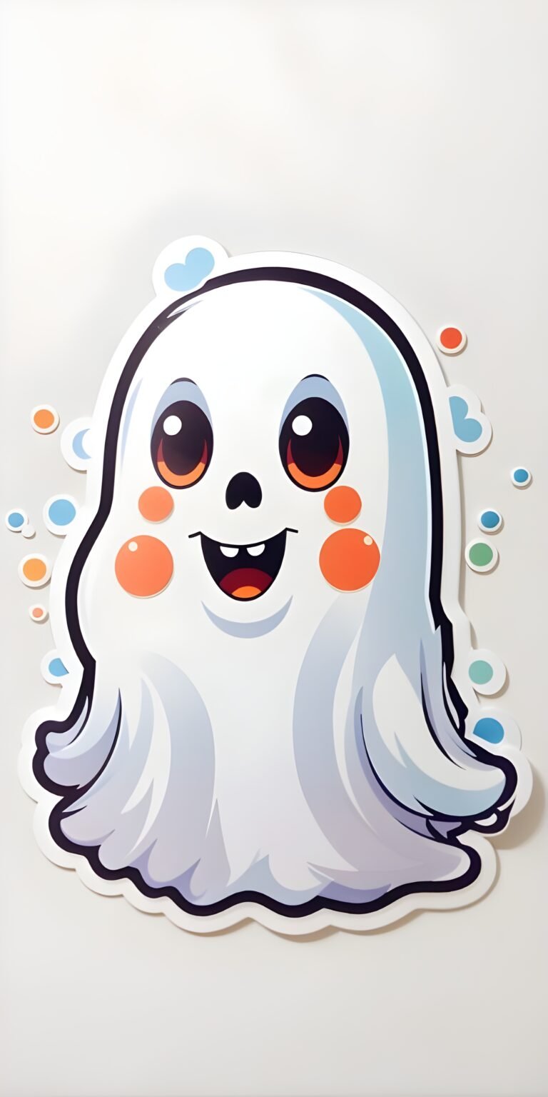 Cute Happy Ghost Wallpaper, Dark