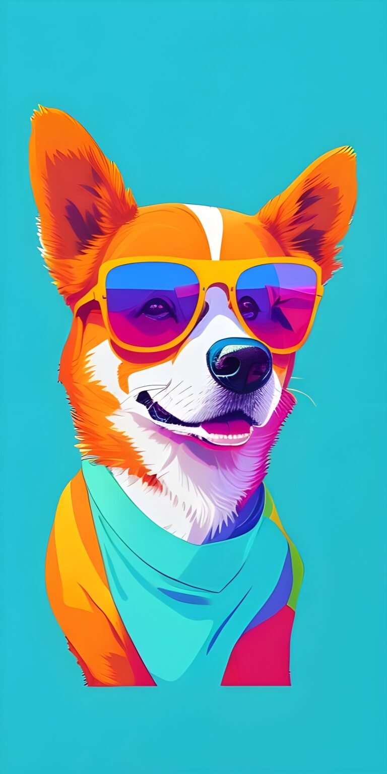 Dog Minimalistic, Cool Wallpaper