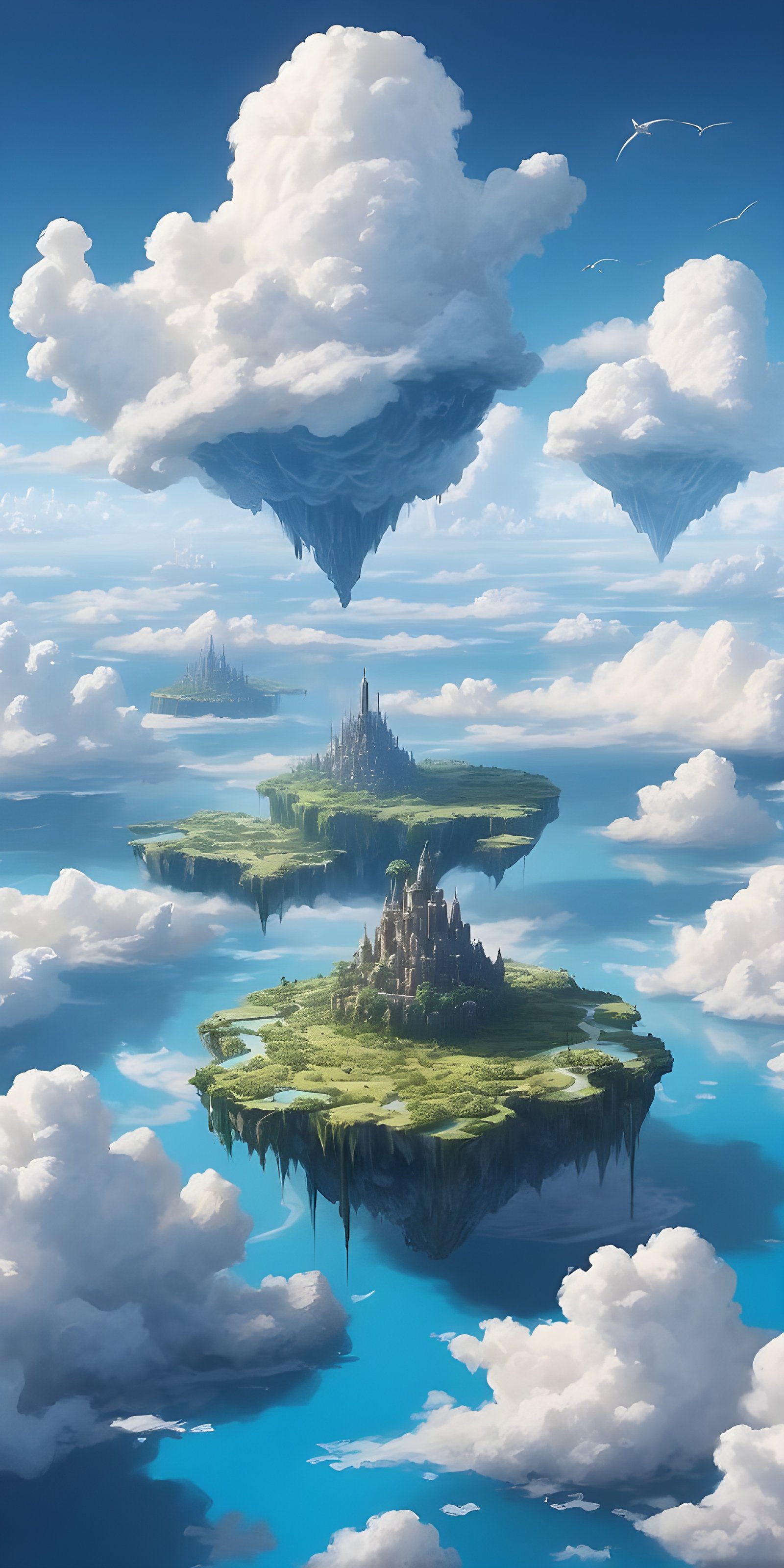 Flying Island Wallpaper HD, Nature