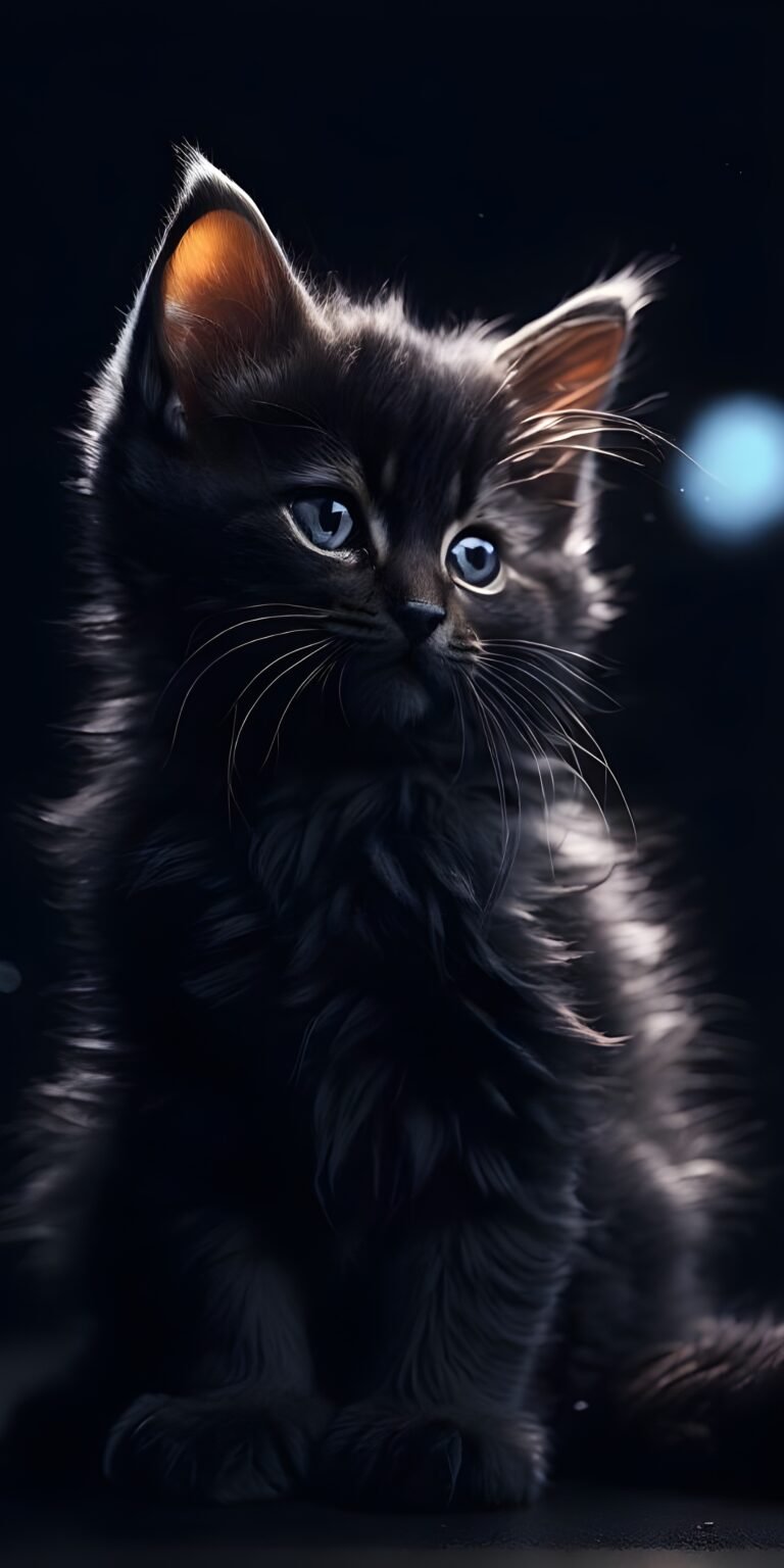 Furry Cat Black Phone Wallpaper HD #52