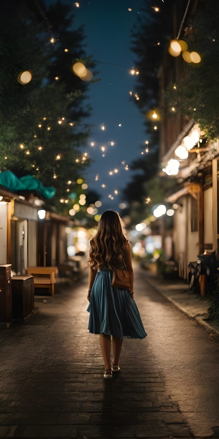 Girl Wallpaper, Blur, yellow lights wallpaper for Phone