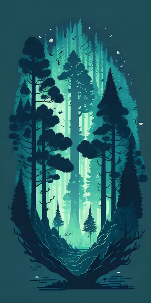 Minimal Forest Night Wallpaper Download Now