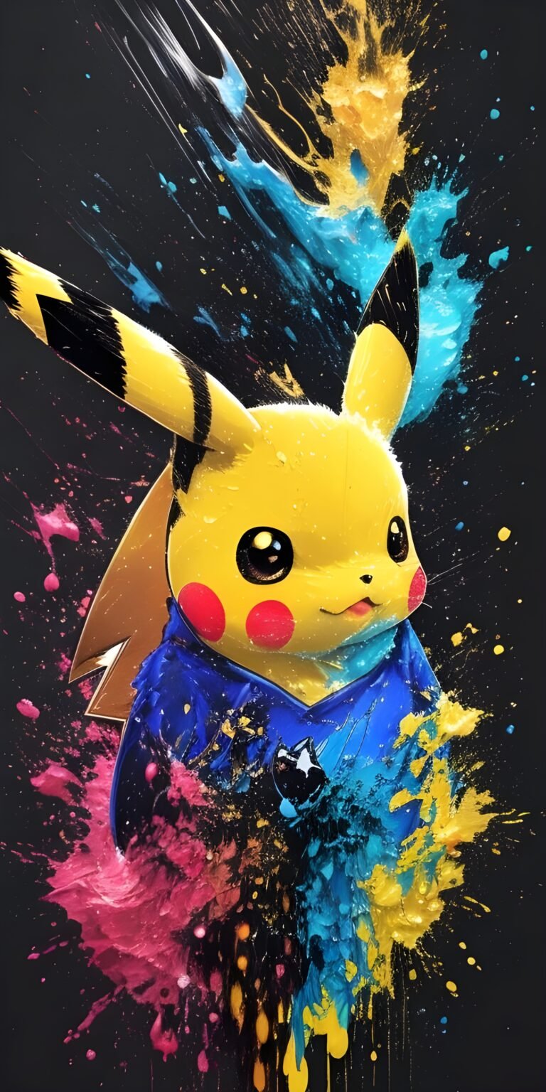 Pikachu Wallpaper for phone, Art, Vibrant, Cartoon, Gaming