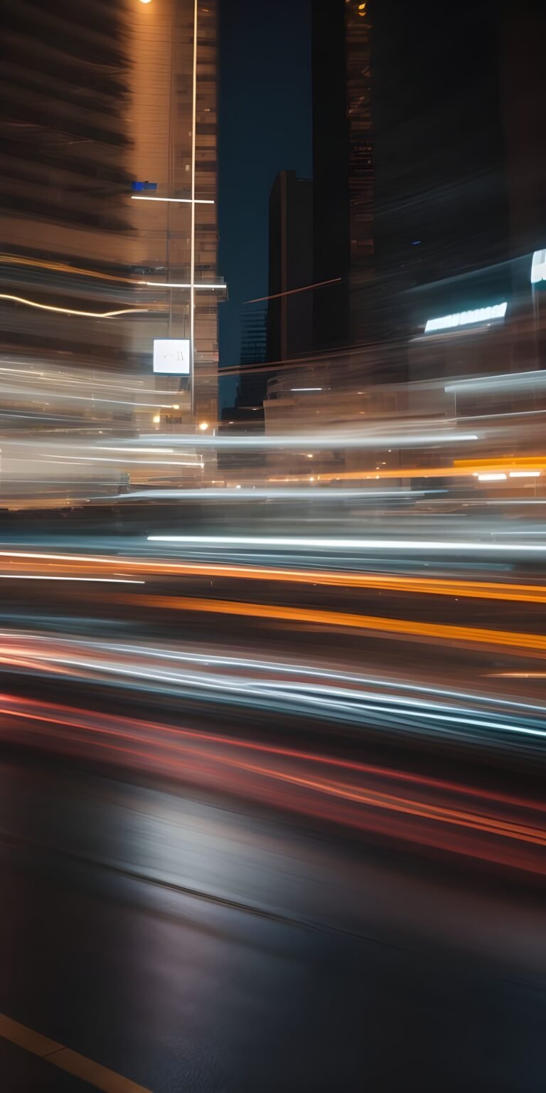 Road Landscape, Night phone wallpaper