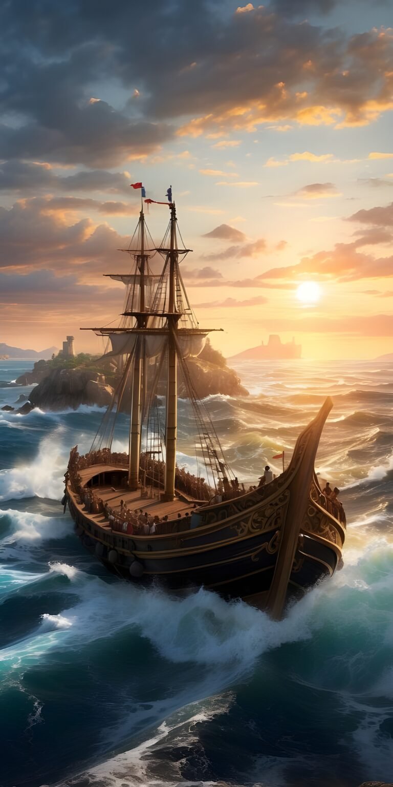 Ship Wallpaper for Phone, Majestic, Nature, Water