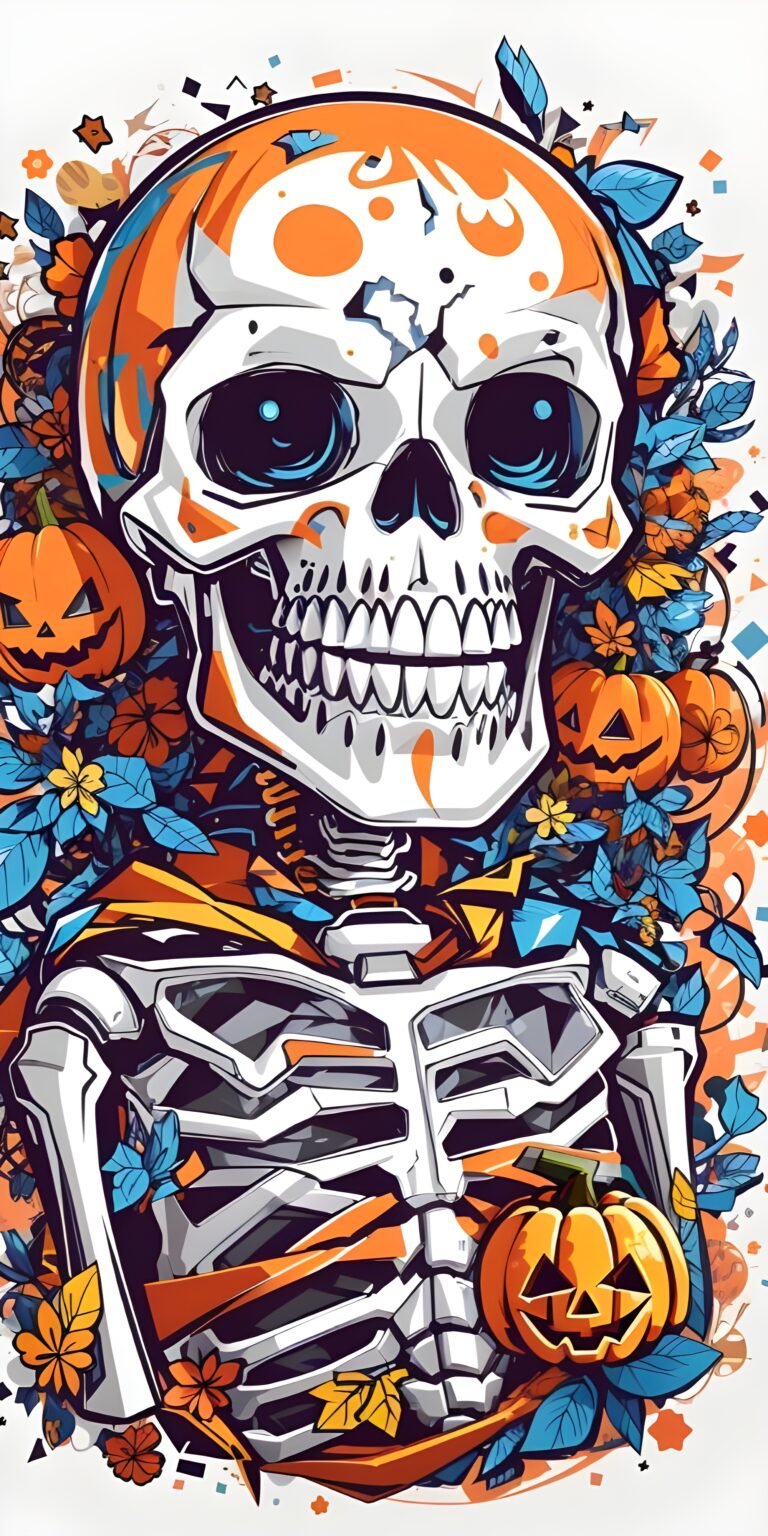 Skull, Vibrant, White, Minimal Background, Dark