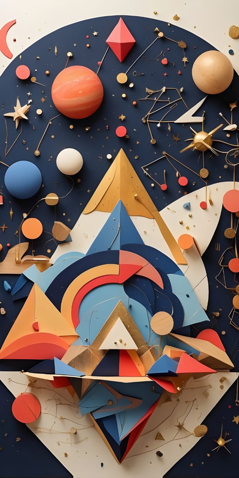 Abstract Geometric Phone Wallpaper, Art