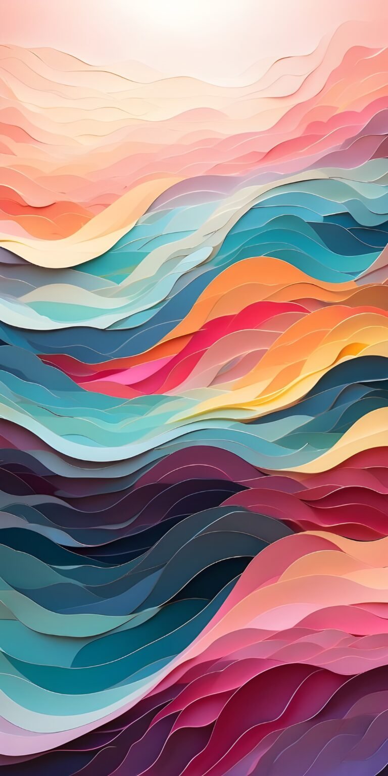 Abstract Geometric Phone Wallpaper, Waves, Colors