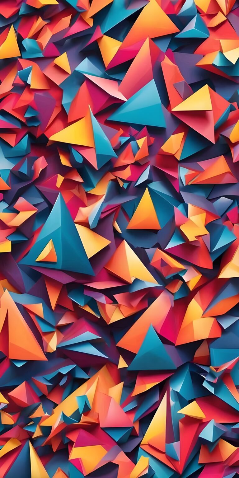 Abstract Geometric Shapes Phone Wallpaper