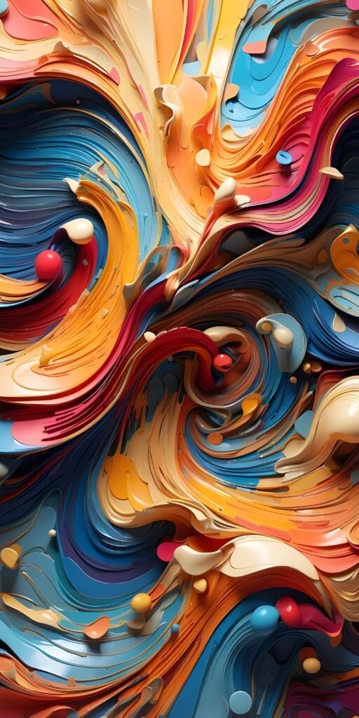 Abstract Paint Phone Wallpaper #52