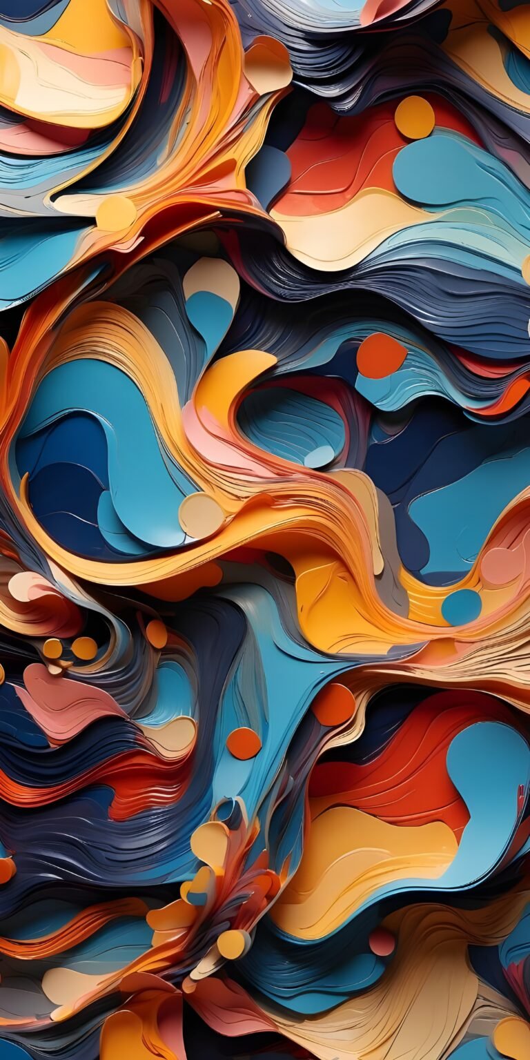 Abstract Paint Phone Wallpaper, Artistic