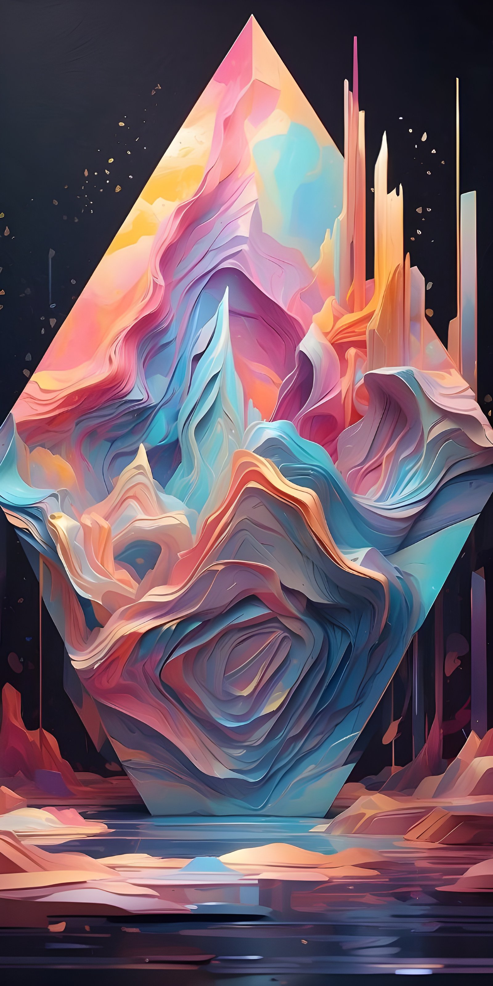 Abstract Paint Phone Wallpaper, Artistic, New