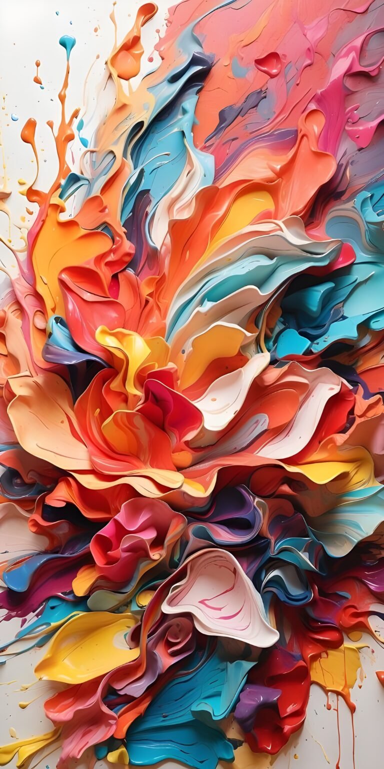 Best Vibrant Abstract Art Phone Wallpaper, Colorful