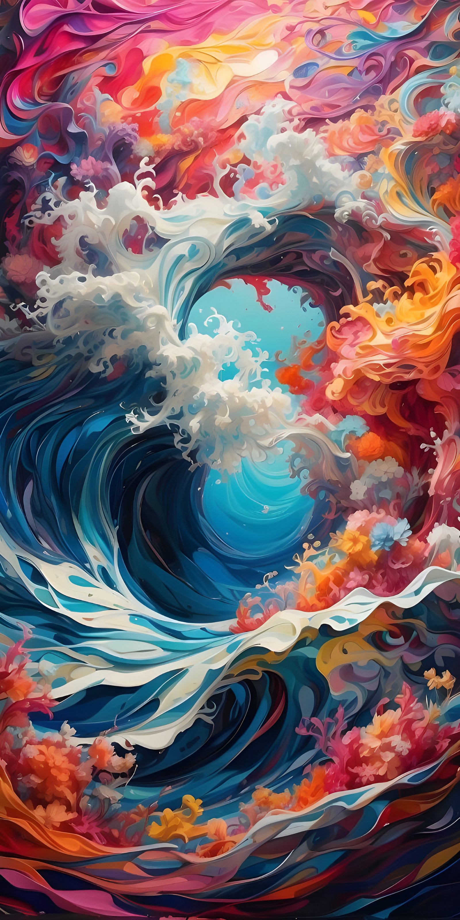 Best Waves Abstract Paint Wallpaper background for Phone HD