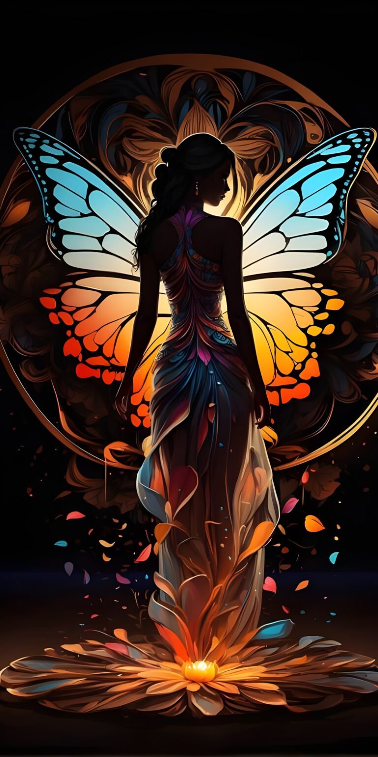 Black Girl Wallpaper, Butterfly, Vibrant