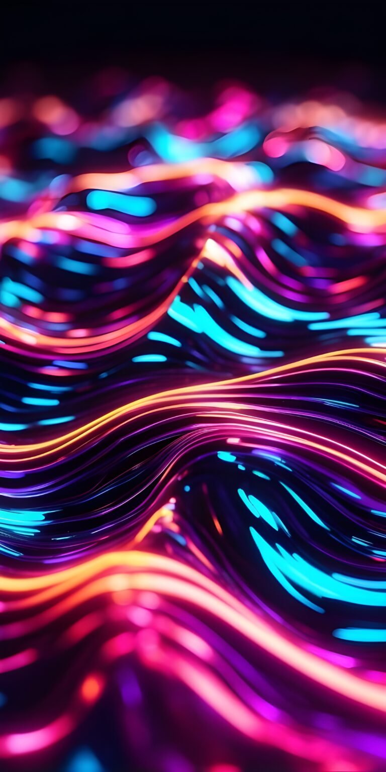Modern Abstract Phone Wallpaper HD, Vibrant, Neon