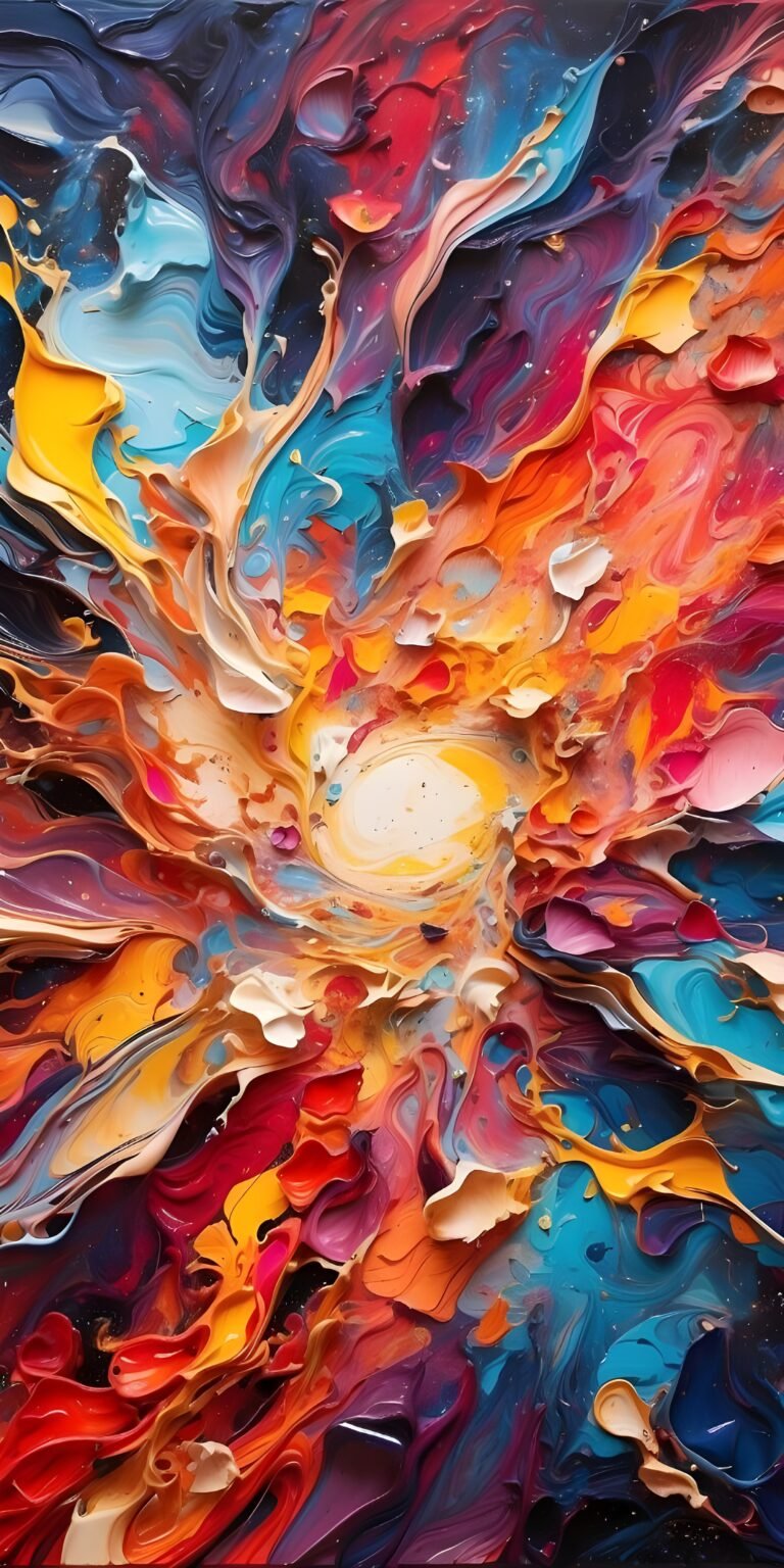 Modern Paint Abstract Phone Wallpaper HD, Vibrant