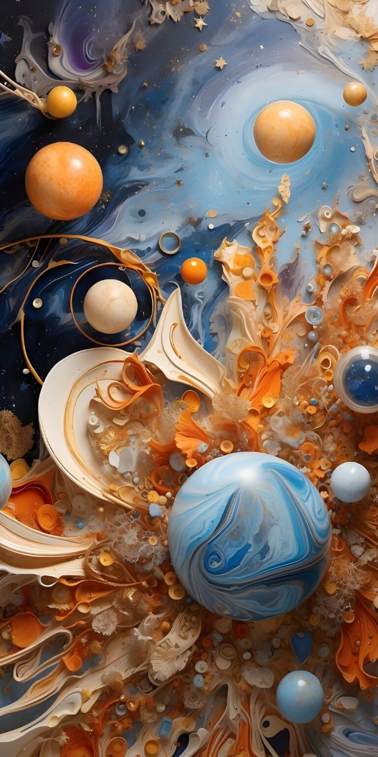 Planets Modern Abstract Phone Wallpaper HD, Galaxy, Earth
